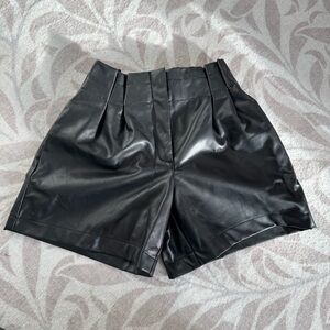 Zara Faux Leather High-Waisted Shorts